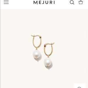 Mejuri organic pearl earrings